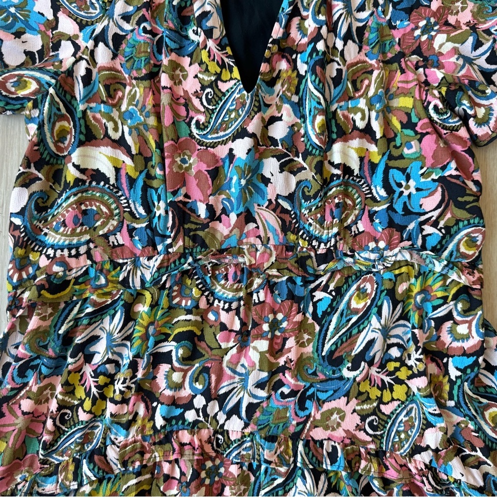 HTF By Anthropologie Robin Tiered Mini Dress Size M EUC Floral flirty boho - Picture 10 of 14